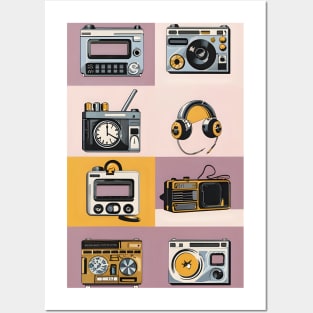 80s music gadgets collage art Posters and Art